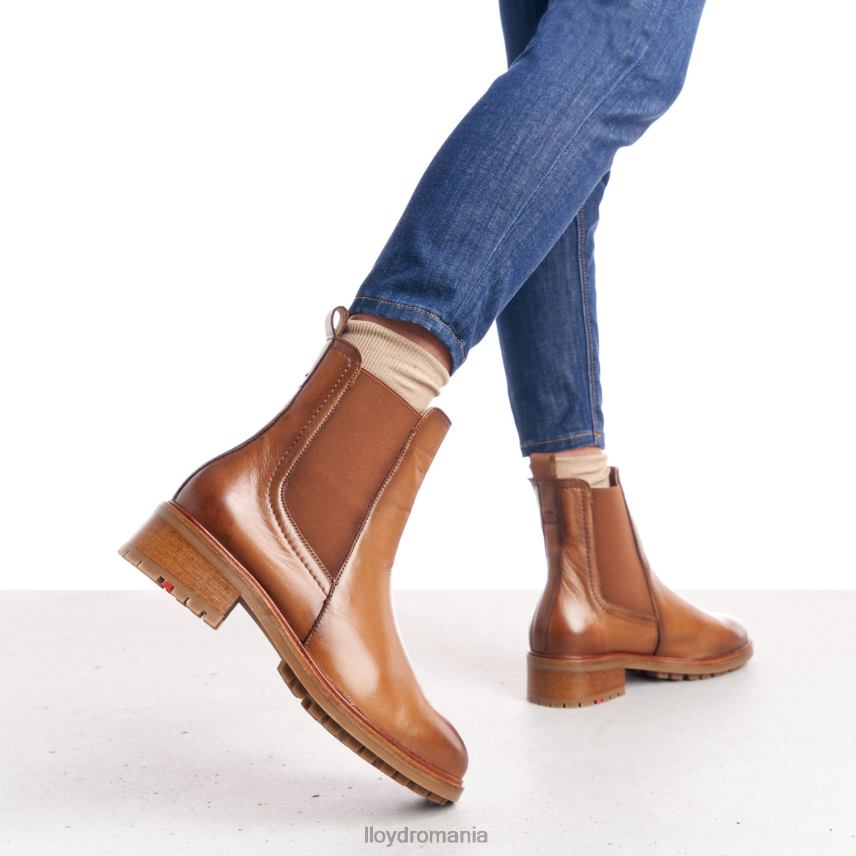 pantofi LLOYD botine cu slip-on din piele netedă maro femei 68260964