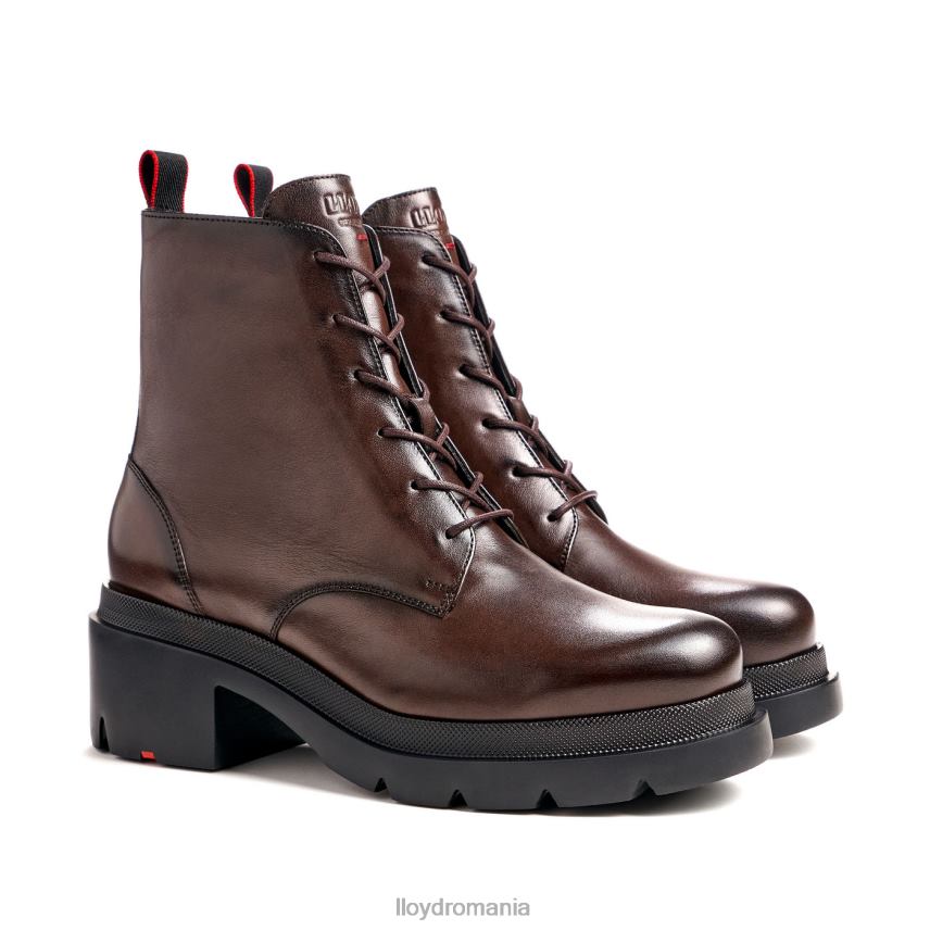 pantofi LLOYD botine din piele netedă cu talpă ușoară maro femei 68260907