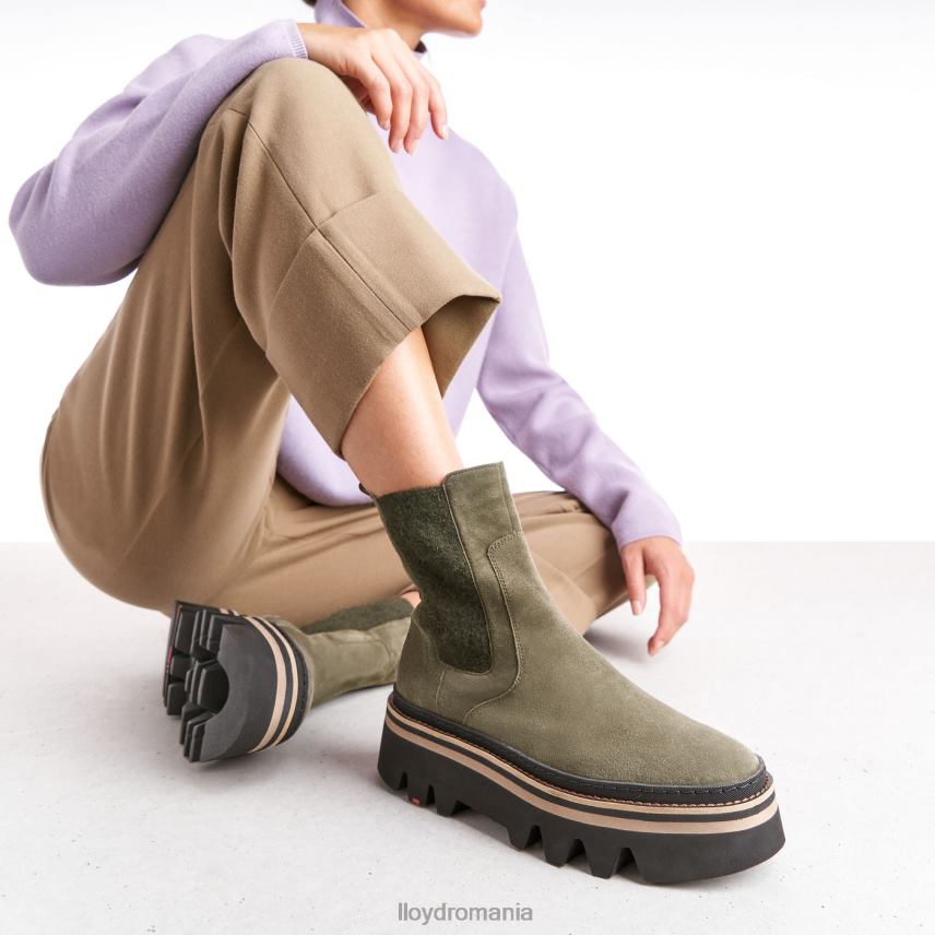 pantofi LLOYD botine slip-on verde femei 68260945