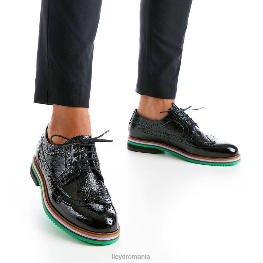 pantofi LLOYD jumătăți de pantofi din dantelă din piele negru femei 682601068