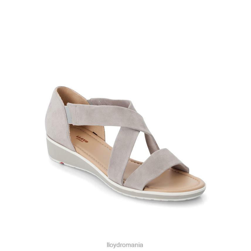 pantofi LLOYD sandale cu suprafata de piele intoarsa gri femei 682601247