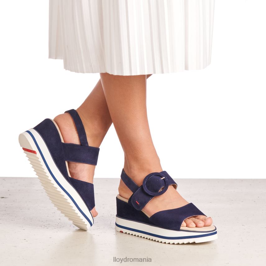 pantofi LLOYD sandale de piele intoarsa albastru femei 682601215