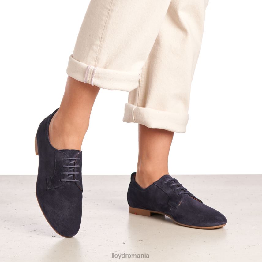 pantofi LLOYD Jumătate de pantofi cu șireturi din piele intoarsa albastru femei 682601188