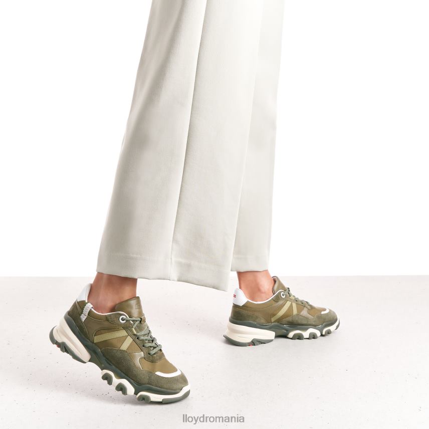 pantofi LLOYD adidasi din piele intoarsa verde femei 68260802