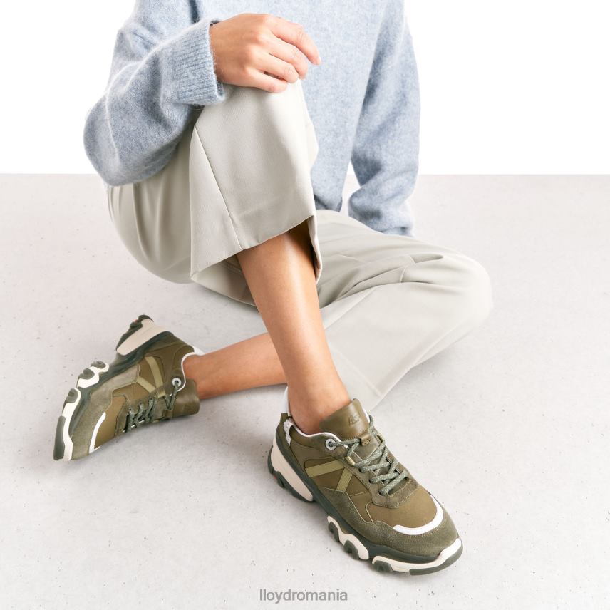 pantofi LLOYD adidasi din piele intoarsa verde femei 68260802