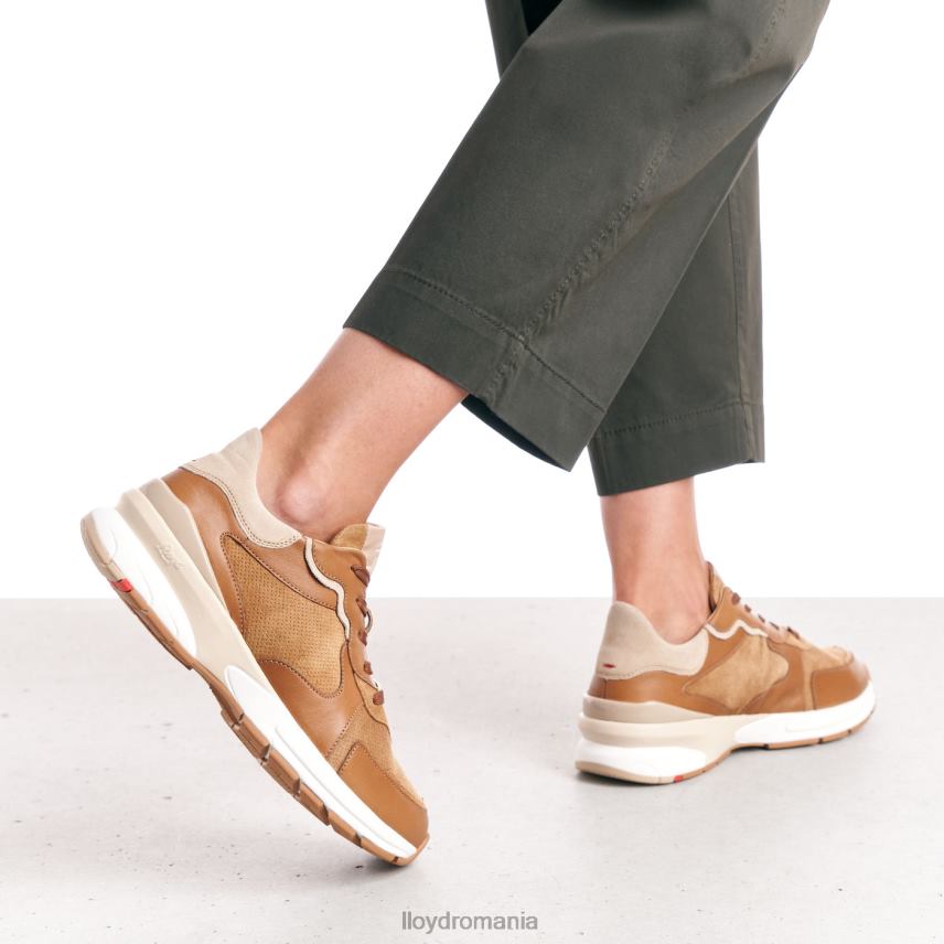 pantofi LLOYD adidași din piele de oaie maro femei 68260804