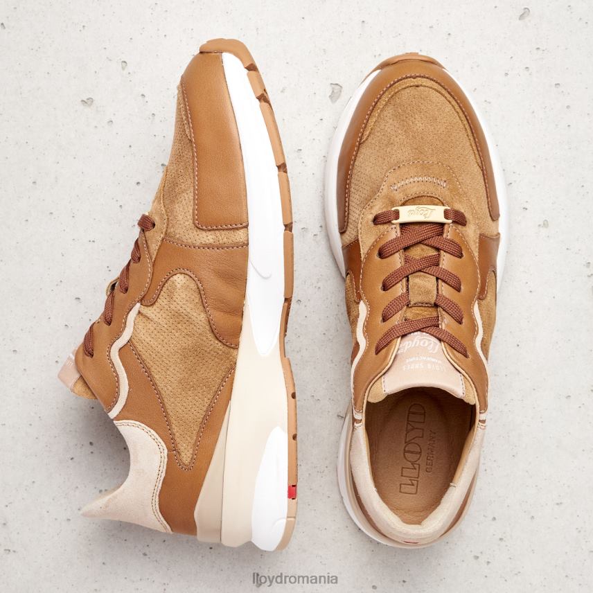 pantofi LLOYD adidași din piele de oaie maro femei 68260804