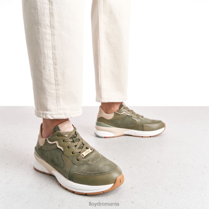 pantofi LLOYD adidași din piele de oaie verde femei 68260817