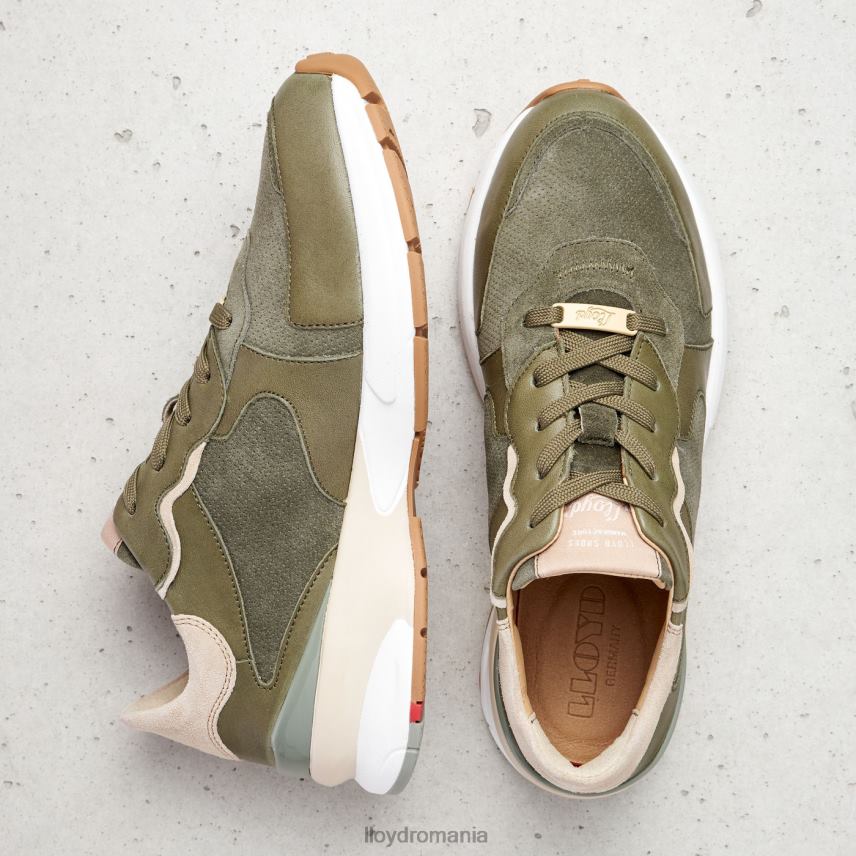 pantofi LLOYD adidași din piele de oaie verde femei 68260817