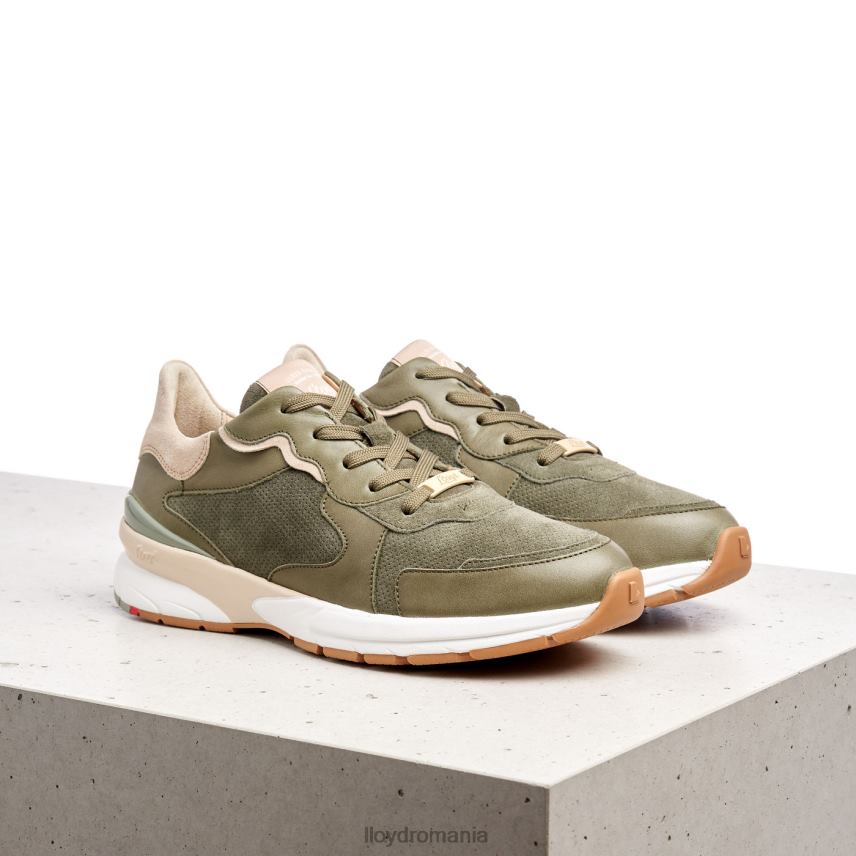 pantofi LLOYD adidași din piele de oaie verde femei 68260817