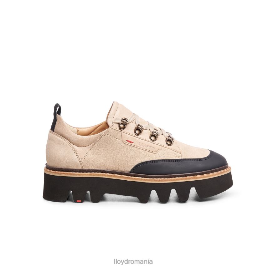 pantofi LLOYD adidași din piele netedă bej femei 682601177