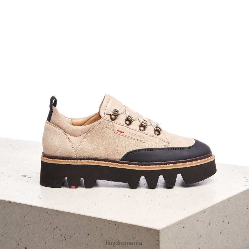 pantofi LLOYD adidași din piele netedă bej femei 682601177