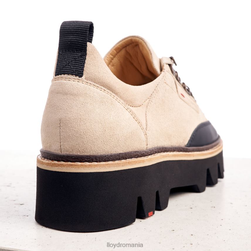 pantofi LLOYD adidași din piele netedă bej femei 682601177