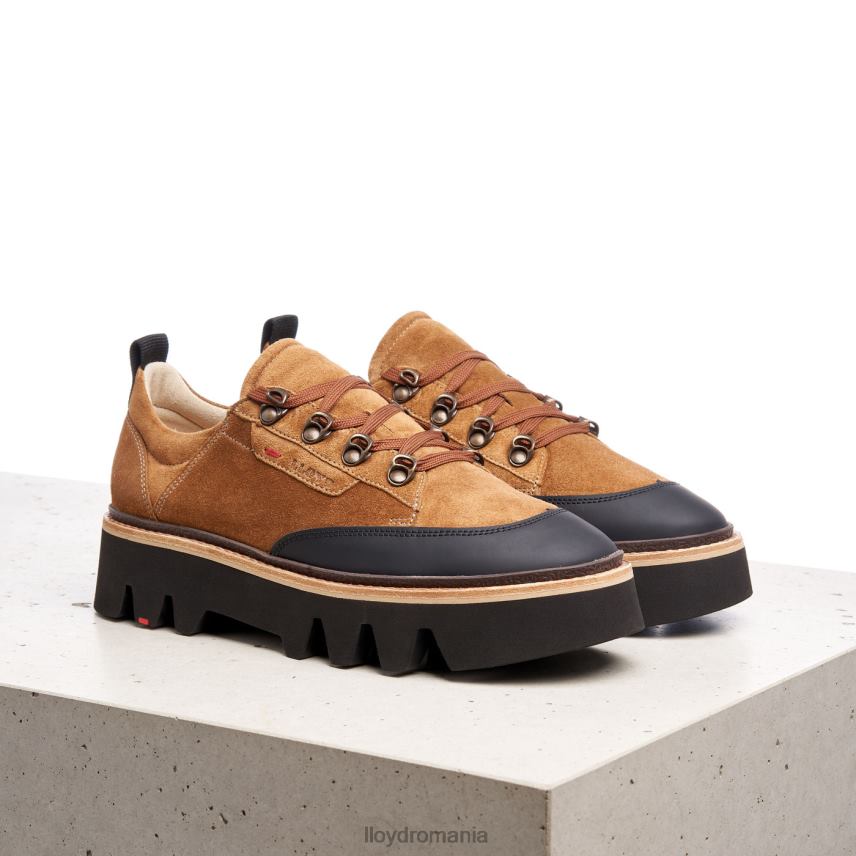 pantofi LLOYD adidași din piele netedă maro femei 682601176