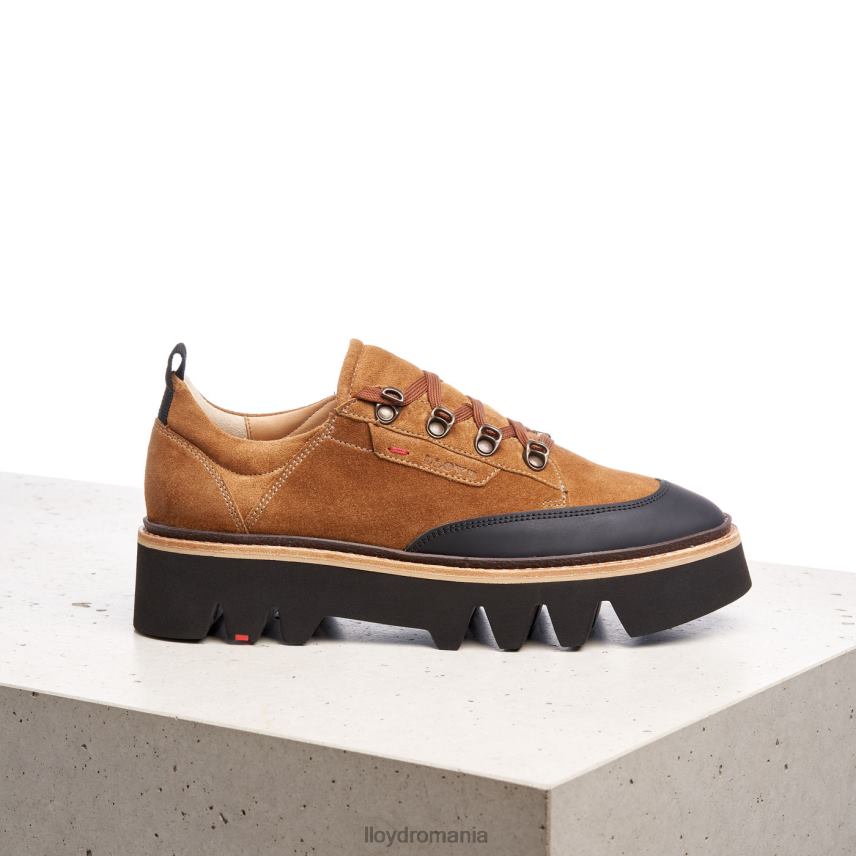 pantofi LLOYD adidași din piele netedă maro femei 682601176