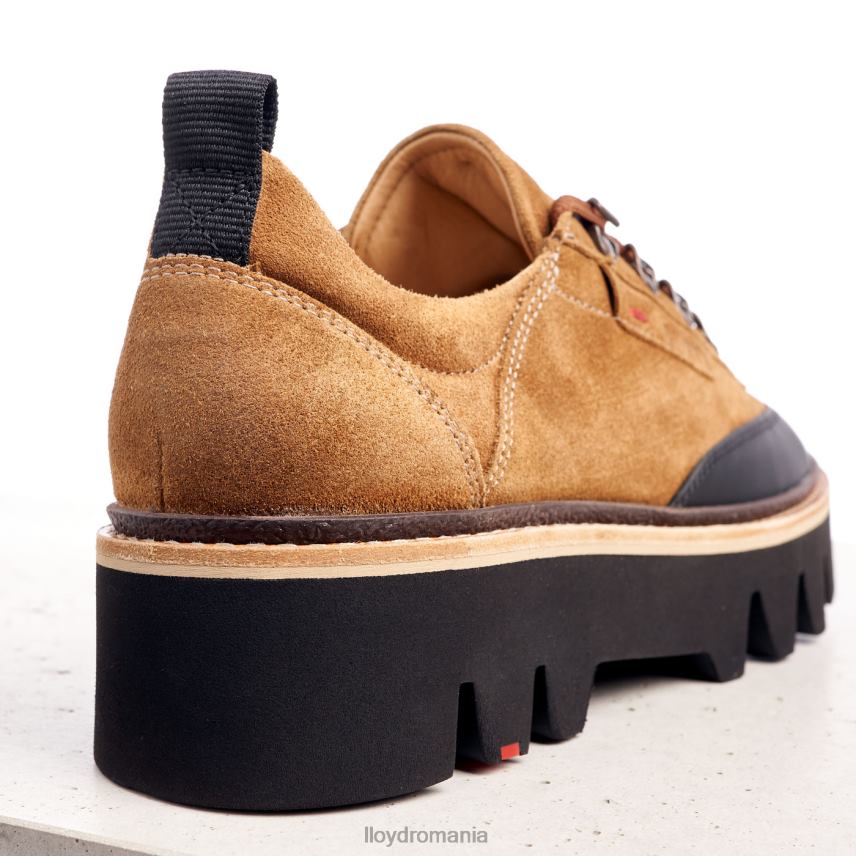 pantofi LLOYD adidași din piele netedă maro femei 682601176