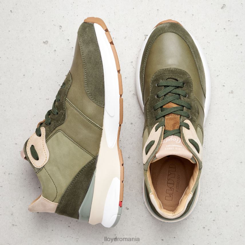 pantofi LLOYD adidași din piele verde femei 68260767