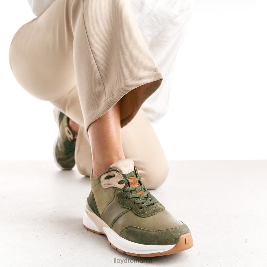 pantofi LLOYD adidași din piele verde femei 68260767