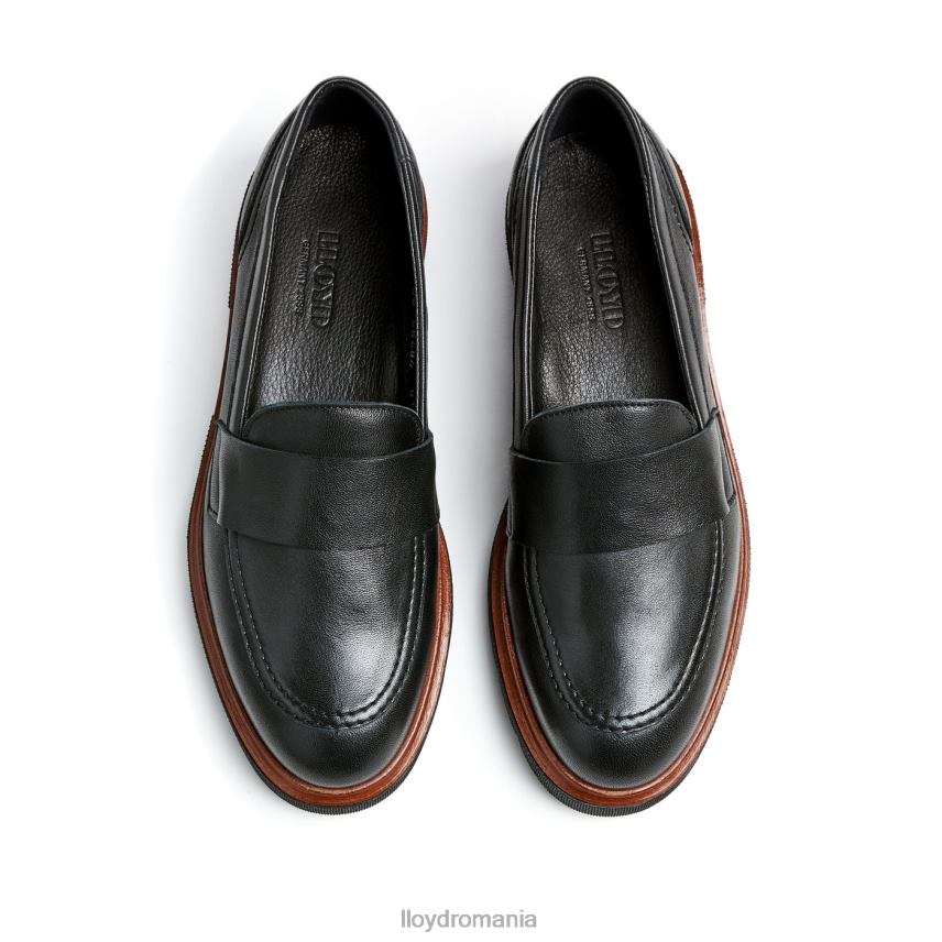 pantofi LLOYD aluneca pe papuc de piele negru femei 682601116