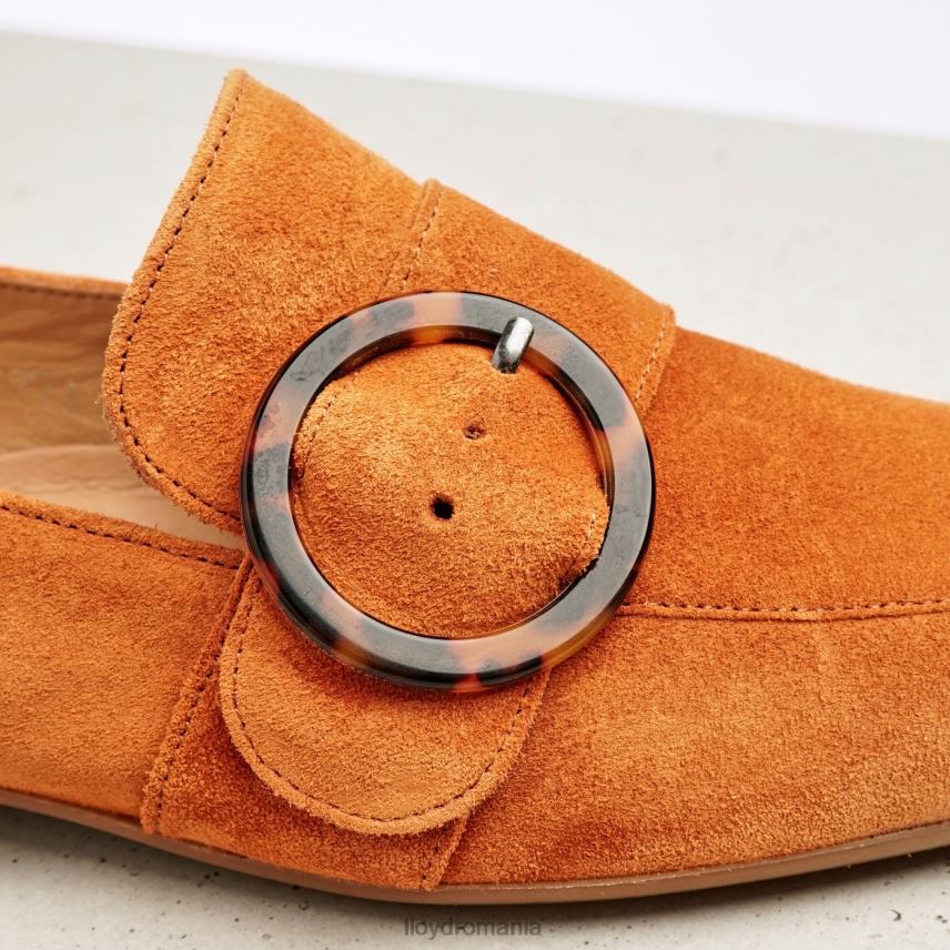 pantofi LLOYD aluneca pe papuc de piele roșu femei 682601140