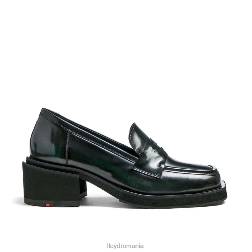 pantofi LLOYD aluneca pe papuc de piele verde femei 682601114