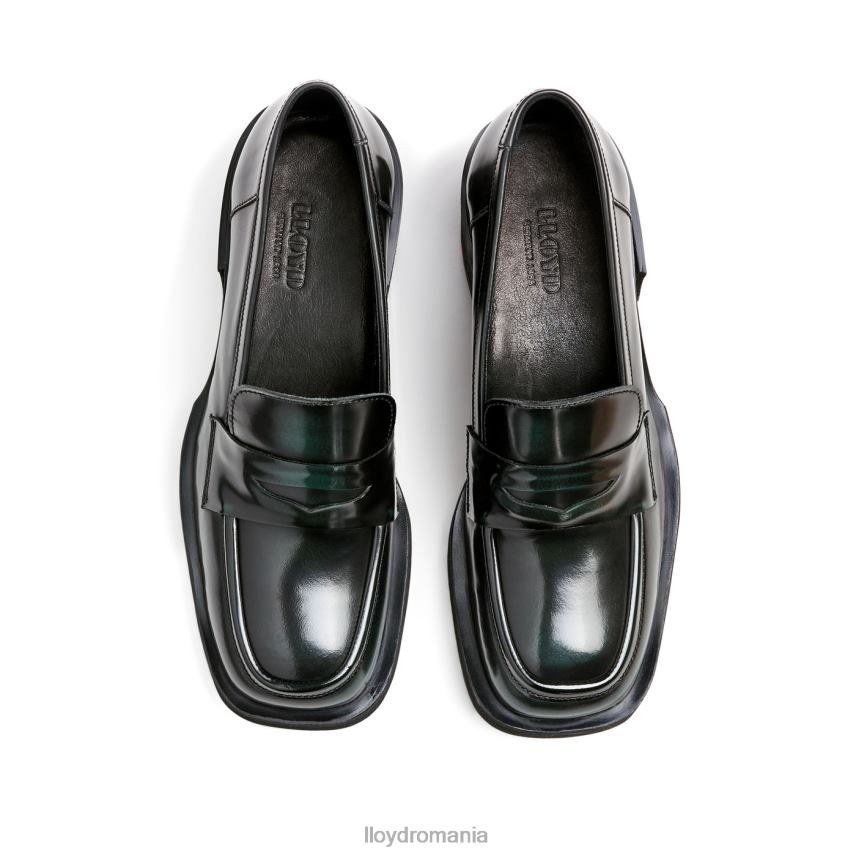 pantofi LLOYD aluneca pe papuc de piele verde femei 682601114