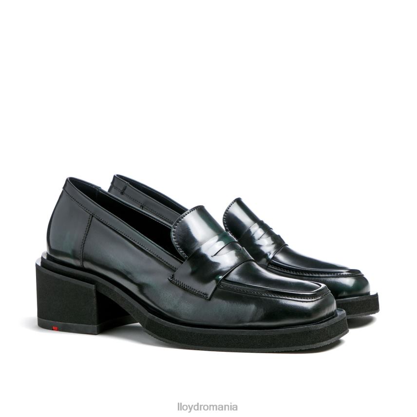 pantofi LLOYD aluneca pe papuc de piele verde femei 682601114