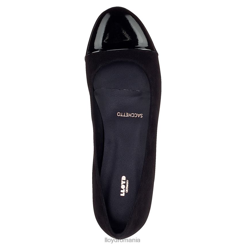 pantofi LLOYD balerina din piele lacuita negru femei 682601171