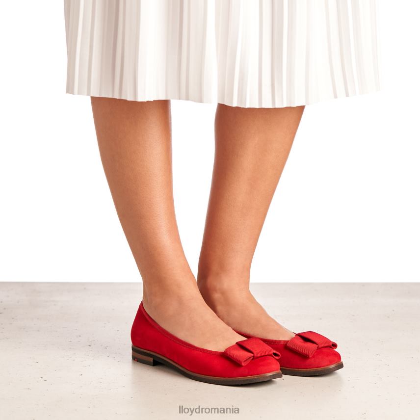 pantofi LLOYD balerina din piele roșu femei 682601175