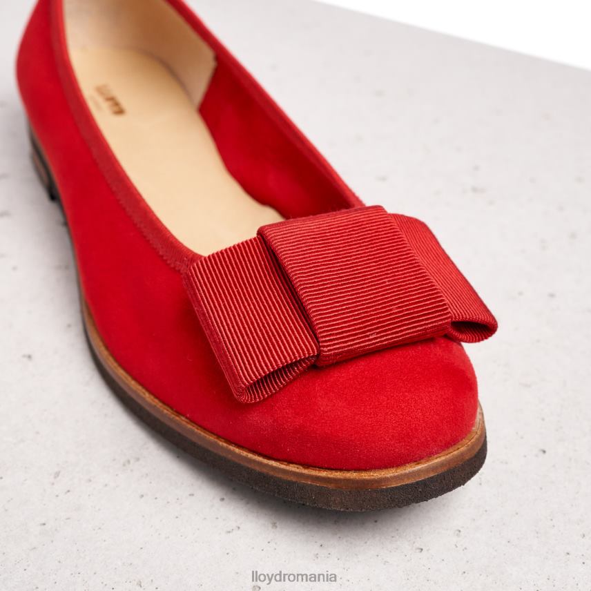 pantofi LLOYD balerina din piele roșu femei 682601175