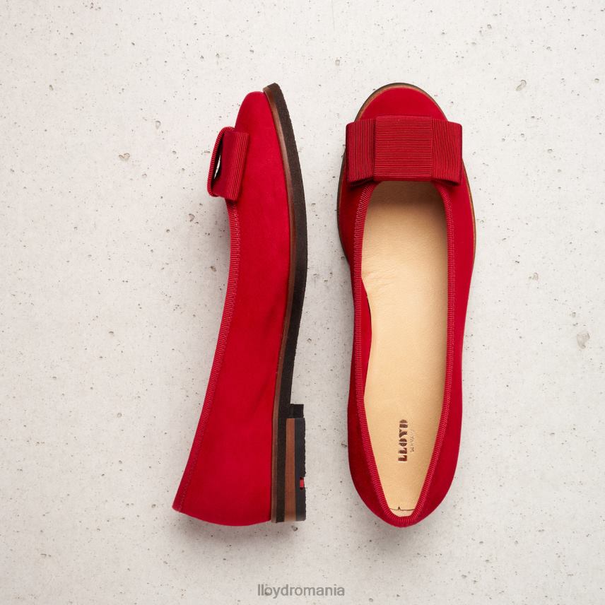 pantofi LLOYD balerina din piele roșu femei 682601175