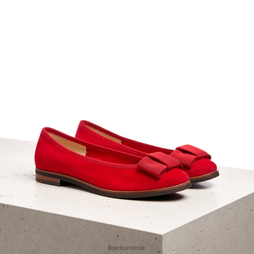 pantofi LLOYD balerina din piele roșu femei 682601175