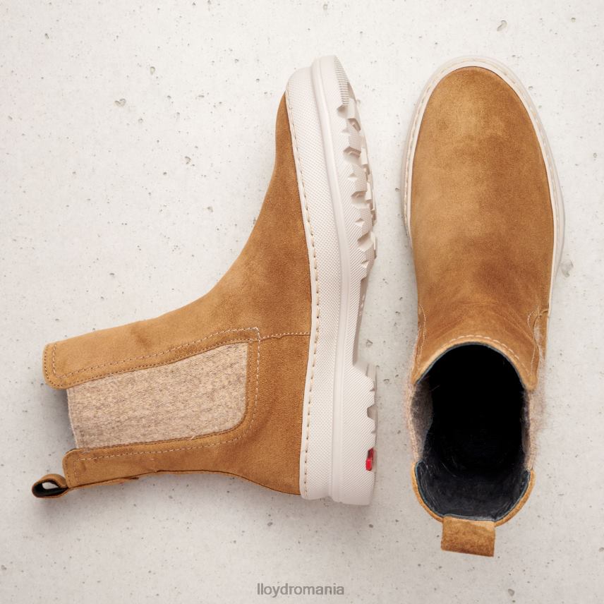 pantofi LLOYD botine cu slip-on din piele aspra maro femei 68260925