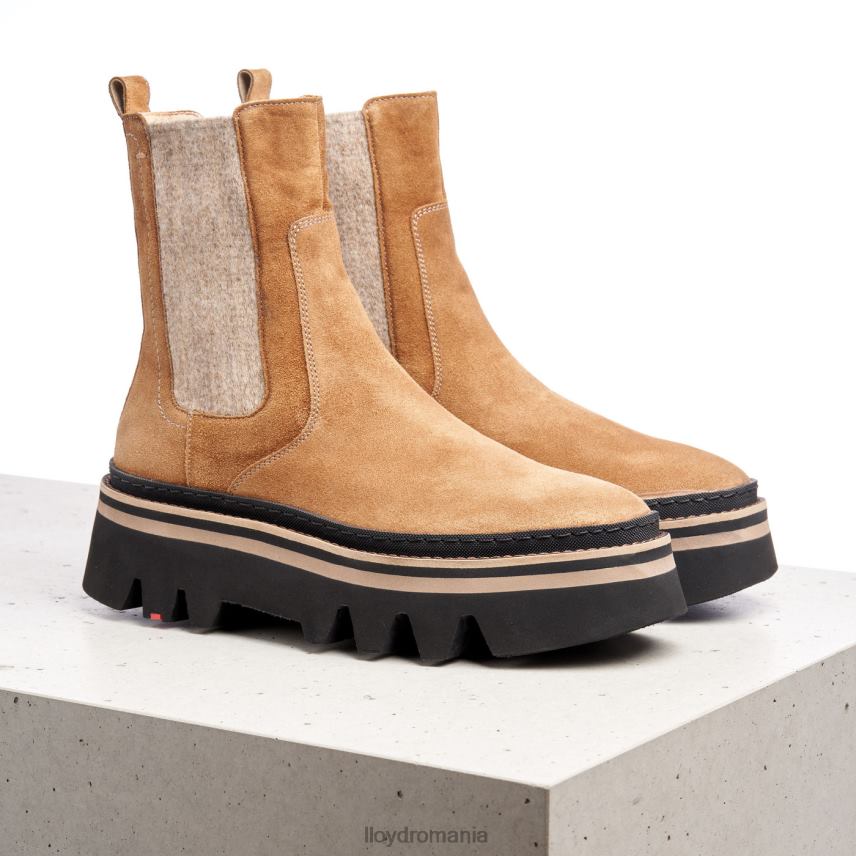 pantofi LLOYD botine cu slip-on din piele aspra maro femei 68260946