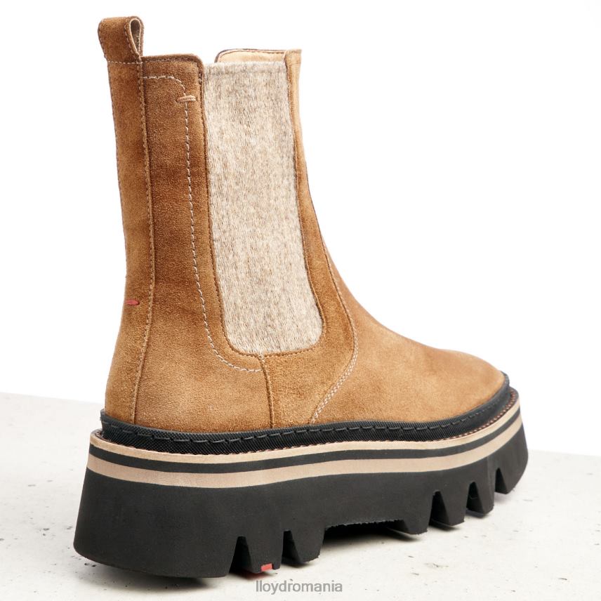 pantofi LLOYD botine cu slip-on din piele aspra maro femei 68260946