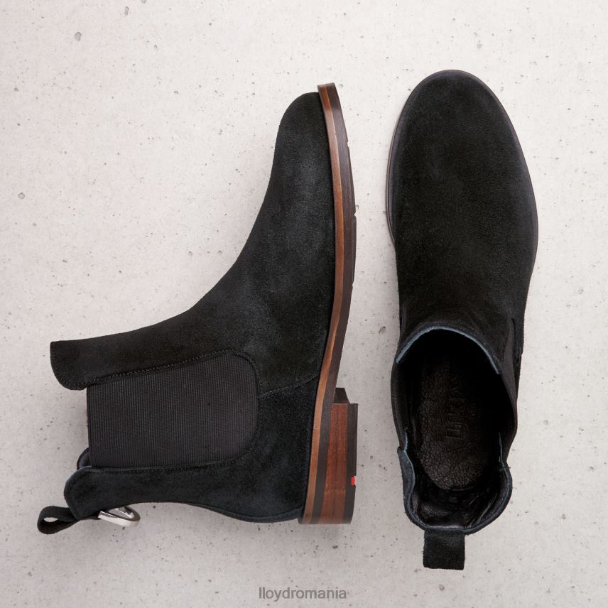 pantofi LLOYD botine cu slip-on din piele aspra negru femei 68260975