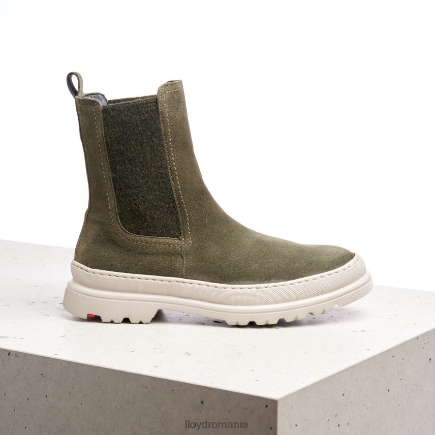 pantofi LLOYD botine cu slip-on din piele aspra verde femei 68260926