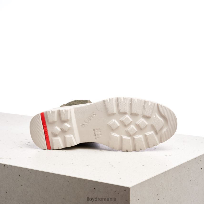 pantofi LLOYD botine cu slip-on din piele aspra verde femei 68260926