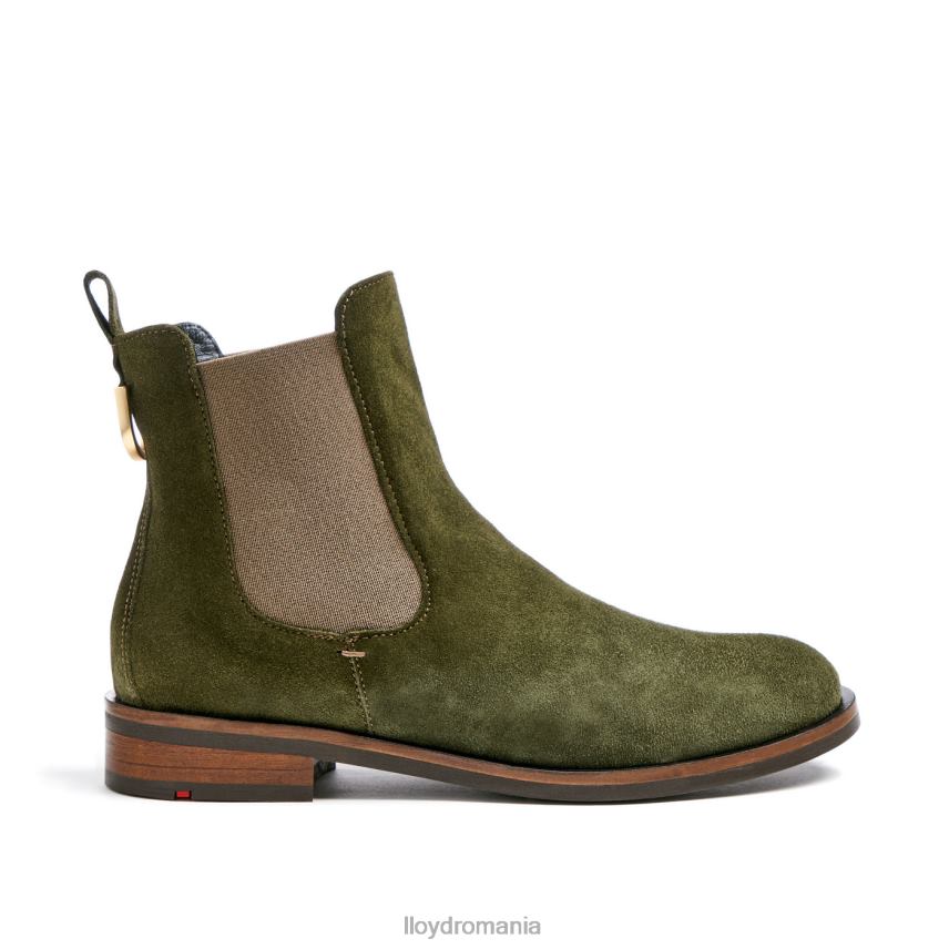 pantofi LLOYD botine cu slip-on din piele aspra verde femei 68260935
