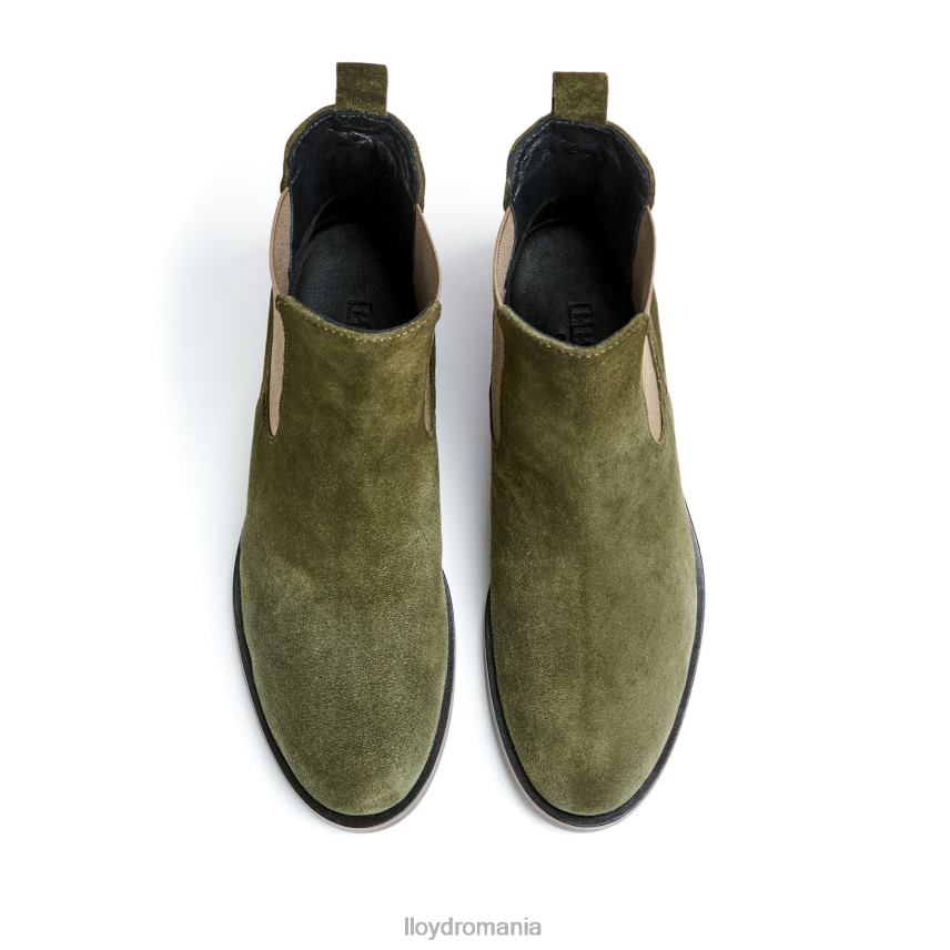 pantofi LLOYD botine cu slip-on din piele aspra verde femei 68260935