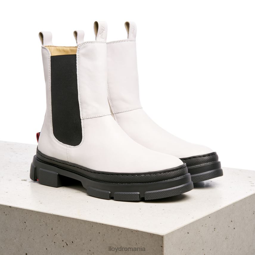 pantofi LLOYD botine cu slip-on din piele netedă alb femei 68260875