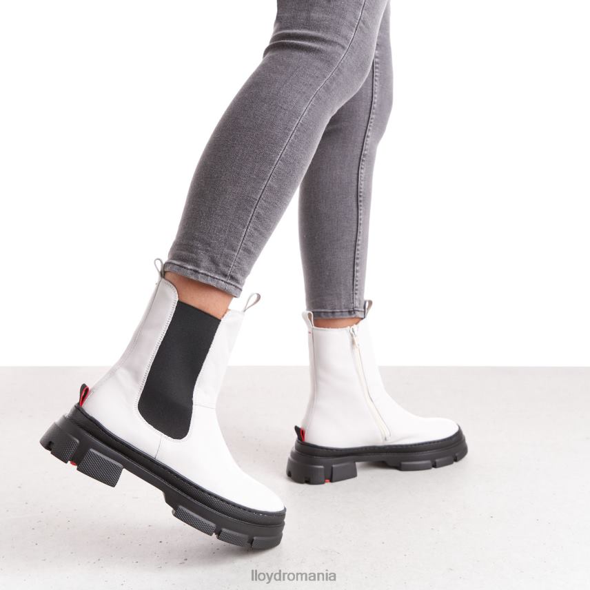 pantofi LLOYD botine cu slip-on din piele netedă alb femei 68260875