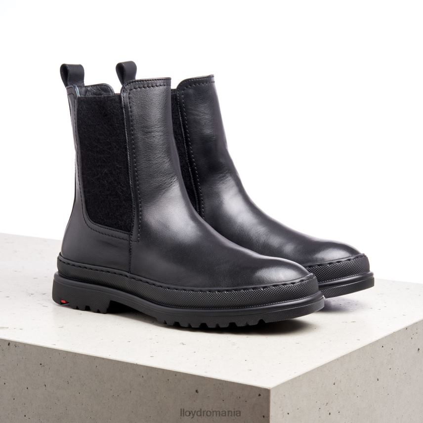 pantofi LLOYD botine cu slip-on din piele netedă negru femei 68260958