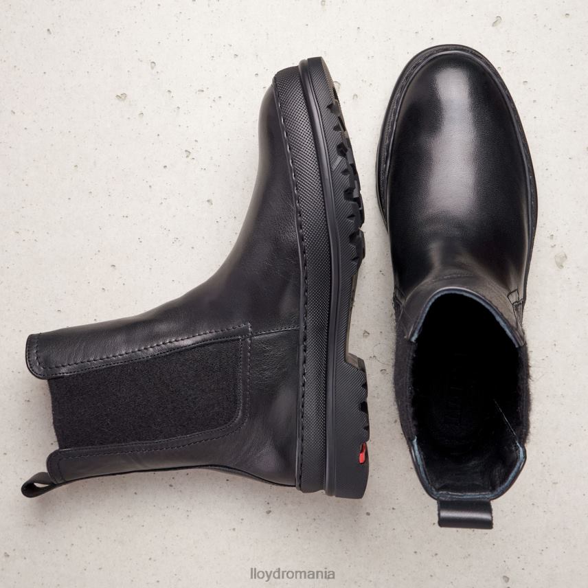 pantofi LLOYD botine cu slip-on din piele netedă negru femei 68260958