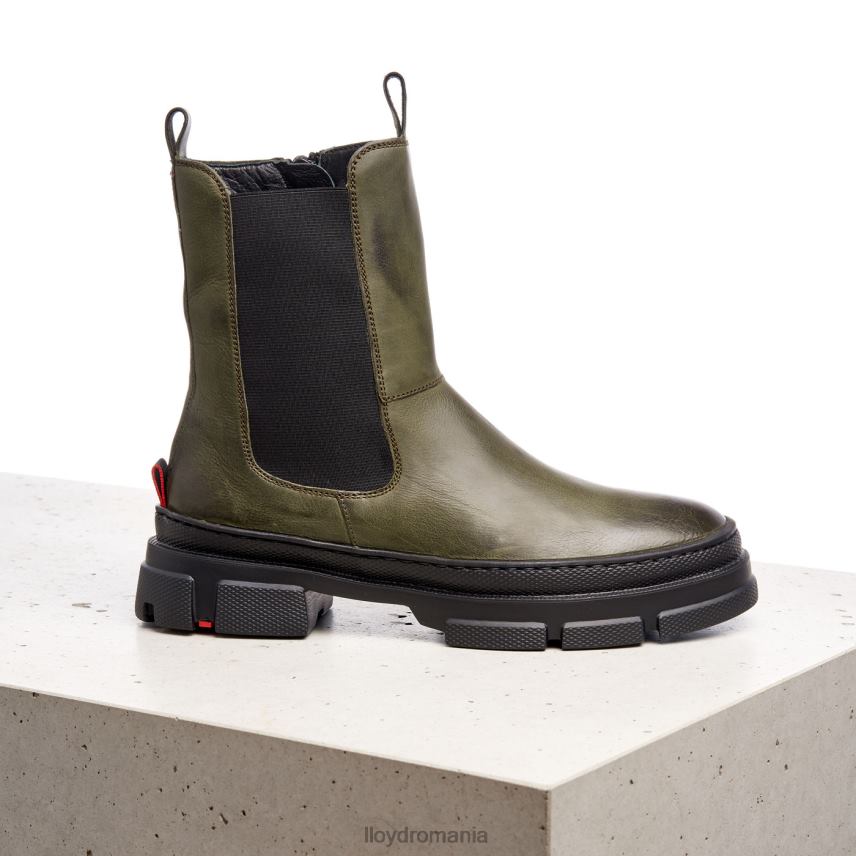 pantofi LLOYD botine cu slip-on din piele netedă verde femei 68260930