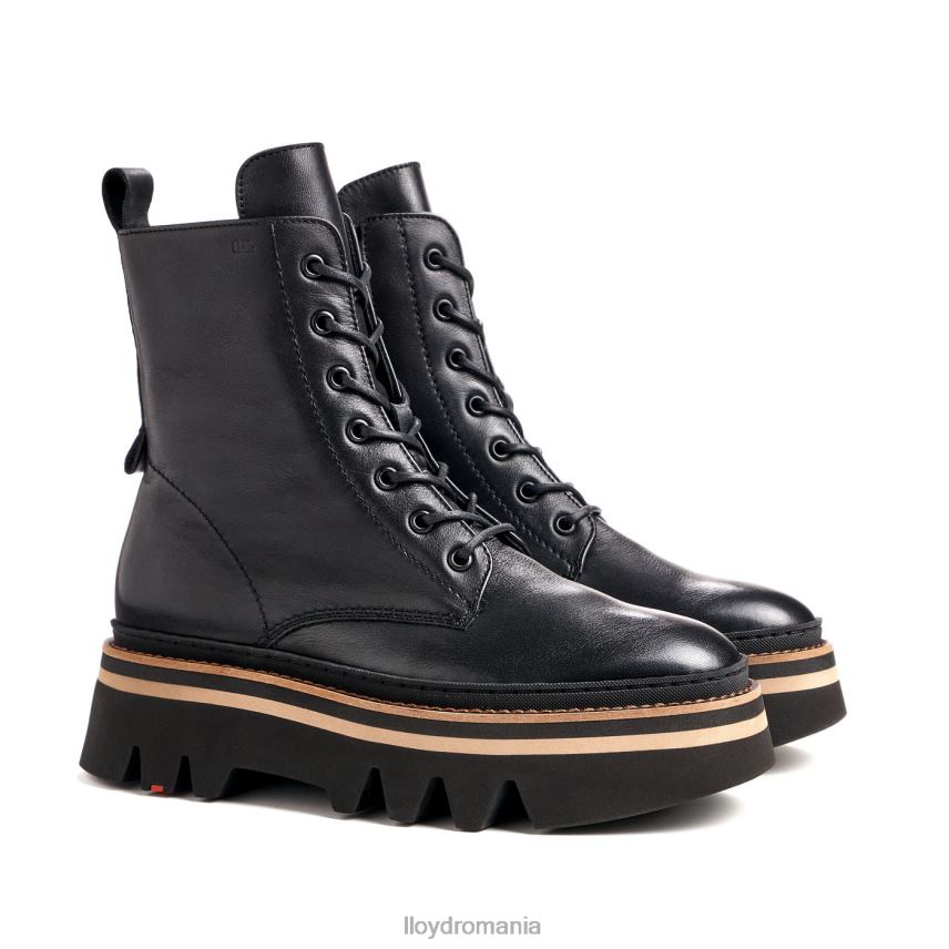 pantofi LLOYD botine din piele netedă cu talpă ușoară negru femei 68260915