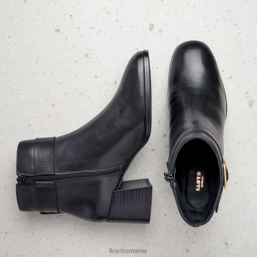 pantofi LLOYD botine din piele netedă negru femei 68260978
