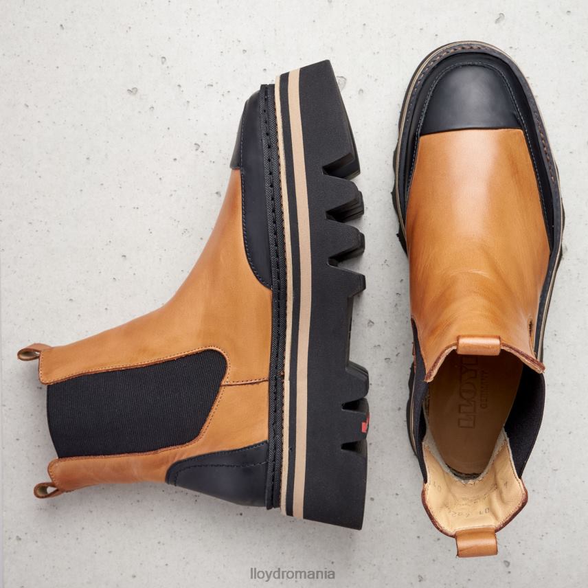 pantofi LLOYD botine slip-on cu talpă de cauciuc maro femei 68260943