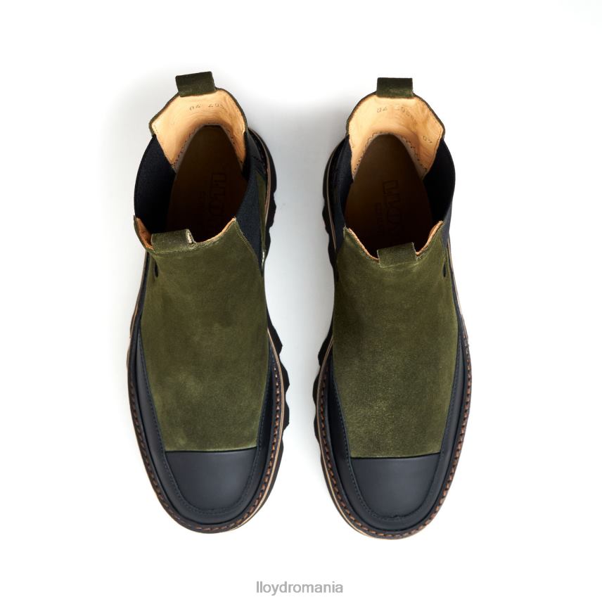 pantofi LLOYD botine slip-on cu talpă de cauciuc verde femei 68260944