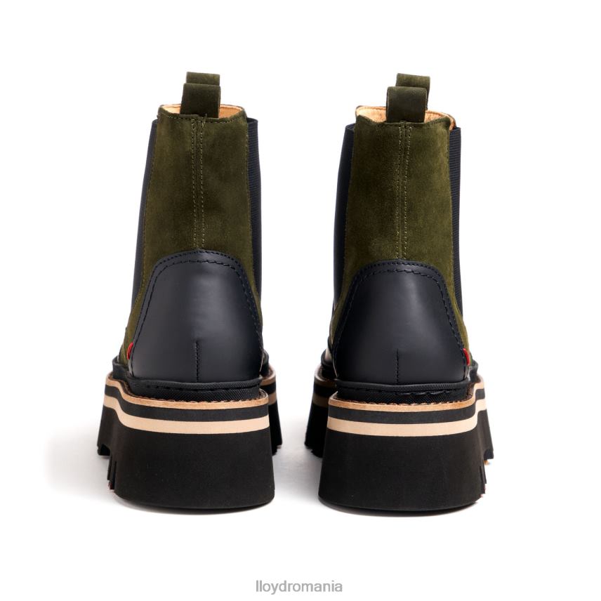 pantofi LLOYD botine slip-on cu talpă de cauciuc verde femei 68260944